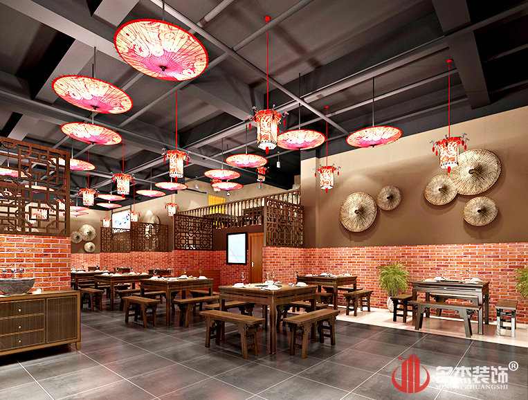 現代中式風格火鍋店裝修